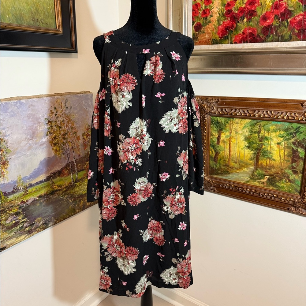 🐠 As U Wish Black Floral Dress